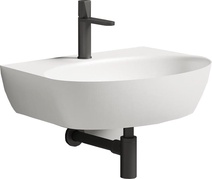 Раковина подвесная/накладная на столешн., 580х450хh150мм, с 1 отв.д/смес, без перелива, литой камень S-Stone, матовый цв,белый, Alda Wall 02 ZZ