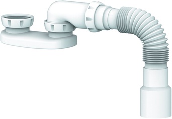 Сифон для донного клапана ванны, Unicorn G12 (с гибким выпуском), ЗАПЧАСТЬ, Salini ZZ