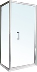Дверь для душа, в нишу или для боковой стенки, 80(77-81)хh200см, правая/левая, (стекло прозр. + StarClean, профиль цв.чёрный матовый), Cee Art ZZ