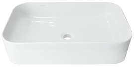 Раковина накладная Sanita Luxe Infinity Slim 60х36х14 , INF60SLWB01S, БЕЗ отверстия под смесител, цвет белый
