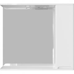 Зеркало-шкаф с полками, с дверками, с подсветкой Sanstar Адель 80 П,цв.белый, ZZ