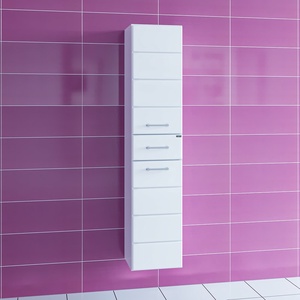 Пенал подвесной "Вегас" 30x30x150 см., цвет белый ZZ