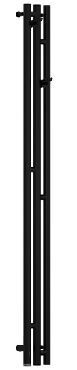 Полотенцесушитель электрический Терция 3.0 1500х106 левый, комплектующие в комплекте, скрытое подключение, цв. черный матовый ZZ
