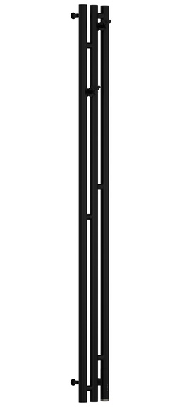 Полотенцесушитель электрический Терция 3.0 1500х106 правый, комплектующие в комплекте, скрытое подключение, цв. черный матовый ZZ