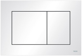 Панель смыва с двумя клавишами, (пластик цв. белый глянц., антибактериальное покрытие), TECEnow ZZ