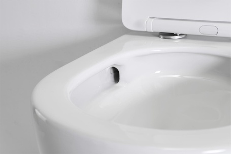 Унитаз подвесной 360х530мм, безободковый, смыв Tornado flush, сиденье с микролифтом, крепёж в компл., TECEspring R ZZ