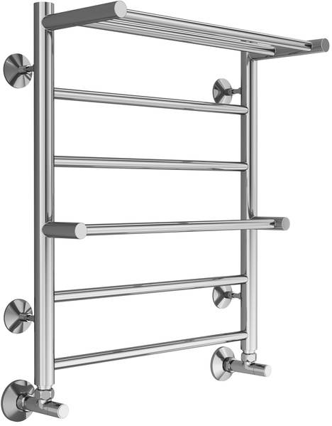 Полотенцесушитель "Анкона" с полкой 500x600 мм (П6),  установочный набор в компл., БЕЗ уголков и отражателей