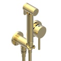 Гигиенический душ (лейка с кнопкой+шланг+держатель+шланговое подсоединение)(цв. золото (Dore)) Elysee ZZ
