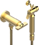 Гигиенический душ (лейка с кнопкой+шланг+держатель+шланговое подсоединение)(цв. золото (Dore)) Elysee ZZ