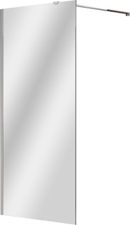 Душевая перегородка KR-72 100x200 см штанга в компл., стекло 8 мм-прозрачное, профиль-хром ZZ