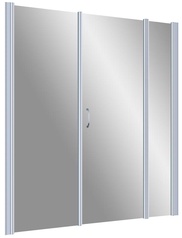 Дверь в нишу EP-2F, 165x190 см, распашная, правая, профиль матовый хром, стекло прозрачное ZZ