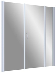 Дверь в нишу EP-2F, 210x190 см, распашная, правая, профиль мат.хром, стекло прозрачное, с покрытием  QuickNano ZZ