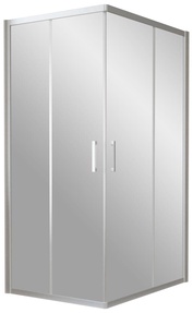 Душевое ограждение ZA-F, 120x80x190 cм,  профиль матовый хром, стекло прозрачное, БЕЗ поддона ZZ