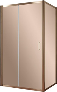 Душевое ограждение ZP+ZPV, 120x90x1900 мм, профиль бронза, стекло бронза, БЕЗ поддона ZZ