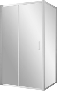 Душевое ограждение ZP+ZPV, 150*100*1900 мм, профиль матовый хром, стекло сатин,  БЕЗ поддона ZZ