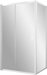 Душевое ограждение ZP+ZPV NOVO, 120*100*2000 мм, профиль белый, стекло позрачное,  Покрытие BriteGuard, ZZ