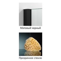 Дверь в нишу ZP NOVO, 160*190 см, двухстворчатая раздвижная, профиль черный матовый, стекло прозрачное, ZZ
