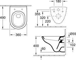 Комплект Система инсталляции для унитазов Villeroy & Boch 9224 6100| 49x36x34