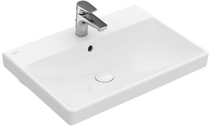 Раковина 600х470 мм ,1 отв. д/смес., c переливом,(цв. R1 White ceramicplus) Avento ZZ