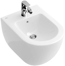 Биде подвесное Villeroy & Boch Subway 7400 00R1 alpin, Сeramicplus| 37x34x56