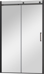 Душевая дверь1200х190 см, профиль-черный, стекло прозрачное, Como ZZ