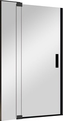 Дверь для душа в нишу, 912-1012хh2000мм, распашная с неподв.сегментом, правая/левая, (стекло 8мм, тонированное, фурн.цв.черный матовый), Extra ZZ