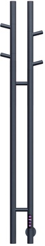 Полотенцесушитель вертикальный 25х130,  1304x122x86мм, электрический, 120W, таймер, без модуля скрыт. подключения, (цв.графит), Vincea ZZ