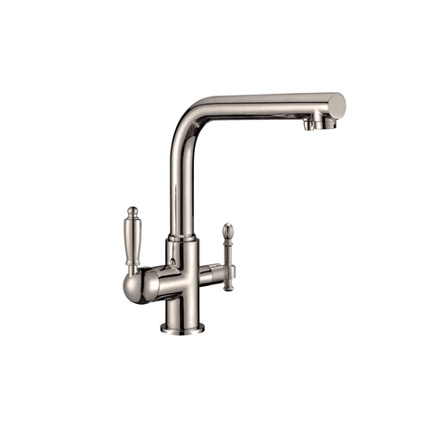 Смеситель Zorg Clean Water ZR 313 YF-33 NICKEL для кухонной мойки| 12x30x23