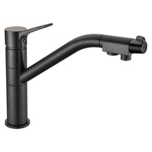 Смеситель Zorg Clean Water ZR 401 KF черный металлик для кухонной мойки| 5x28x30