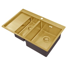 Мойка кухонная Zorg Inox PVD SZR 5178-2-R bronze| 51x78x20