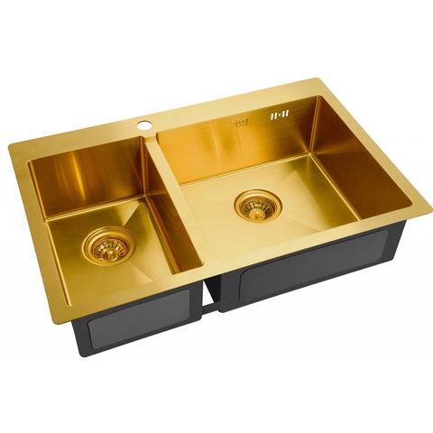 Мойка кухонная Zorg Inox PVD SZR-78-2-51 R bronze| 51x78x20