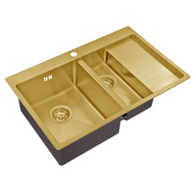 Мойка кухонная Zorg Inox PVD SZR 5178-2-L bronze| 51x78x20